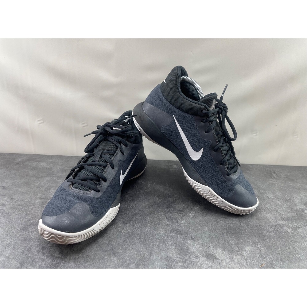 Nike KD Trey 5 Basketball Sneakers Youth 6.5Y Shoes Black White Women 8M Mid Top